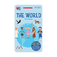 $14  Scholastic World Card Game Tin - Uni Games