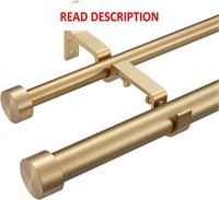 $46  72-144 Double Curtain Rods 1 Front/5/8 Back