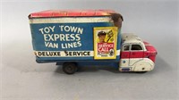 Toy Town Express Van Lines 50’s Pressed Tin