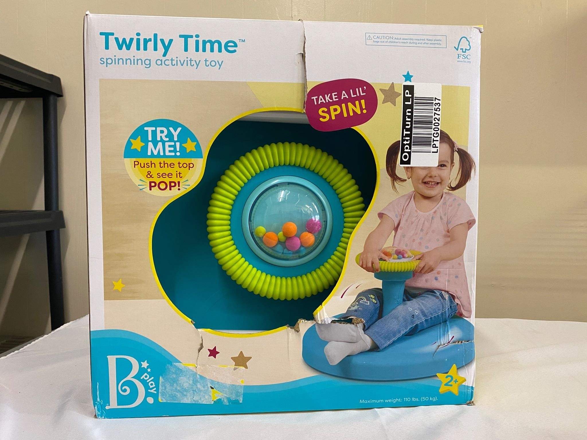 OPEN BOX B. Play Twirly Time Spinning Seat Toy