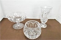 Waterford Crystal Vase & Compote Lismore