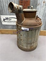 METAL CAN W/ SPOUT, 19" TALL