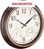 $31  15 Navaris Waterproof Clock with Thermometer