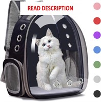 $38  Henkelion Pet Backpack for Dogs/Cats - Black