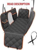 $40  XL Dog Car Seat Cover  60x64 in  Black+Orange