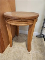 Wood Side Table, Round