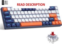 $30  Wireless 61% Gaming Keyboard 68Keys (White)