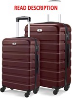 $137  Suitour Luggage Set 20/24in 2-Piece  Wine Re