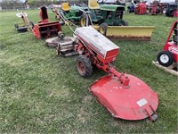Gravely walk behind tractor, with 2 rotary mower