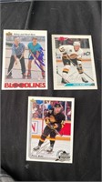 Pavel Bure 3 Card Autograph lot with RC