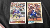 Jerry Koosman autographed baseball card (New York