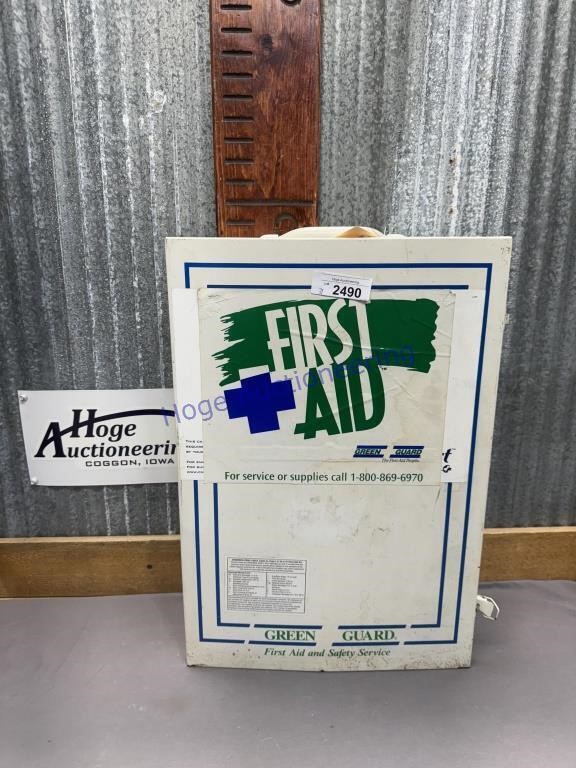 FIRST AID CABINET, NO CONTENTS, 5.5 X 15 X 22"T