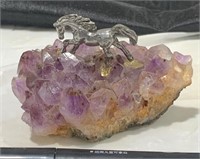 Amethyst Crystal & Horse Figure