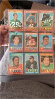 1971 Topps football lot of 9 cards