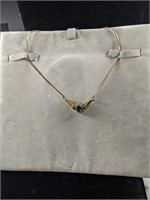 Emerald and DIamond Necklace