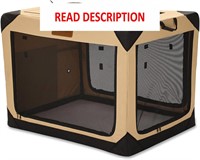 $80  Beige Dog Crate 4-Door 36'L x 25'W x 25'H