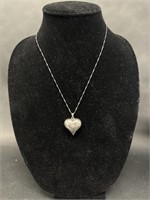 Silver Chain with Heart Pendant