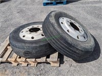 8 Hole Aluminum Semi Wheels & Tires R22.5