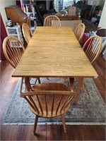 Wood Table w/ 6 Chairs