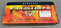 20 Rounds- .224 Valkyrie 90gr - Federal Fusion