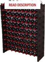 $90  90 Bottle Wooden Stackable Wine Rack  Black