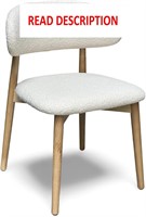 $110  White Round Back Sherpa Dining Chair