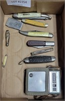 APPROX 9 ASSORTED FOLDING POCKET KNIVES