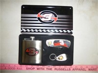Dale Earnhardt Knife & Flask NASCAR Set In Tin