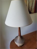 Mid Century Wood and Metal Lamp
