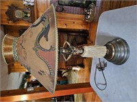 Vintage Brass Native Lamp