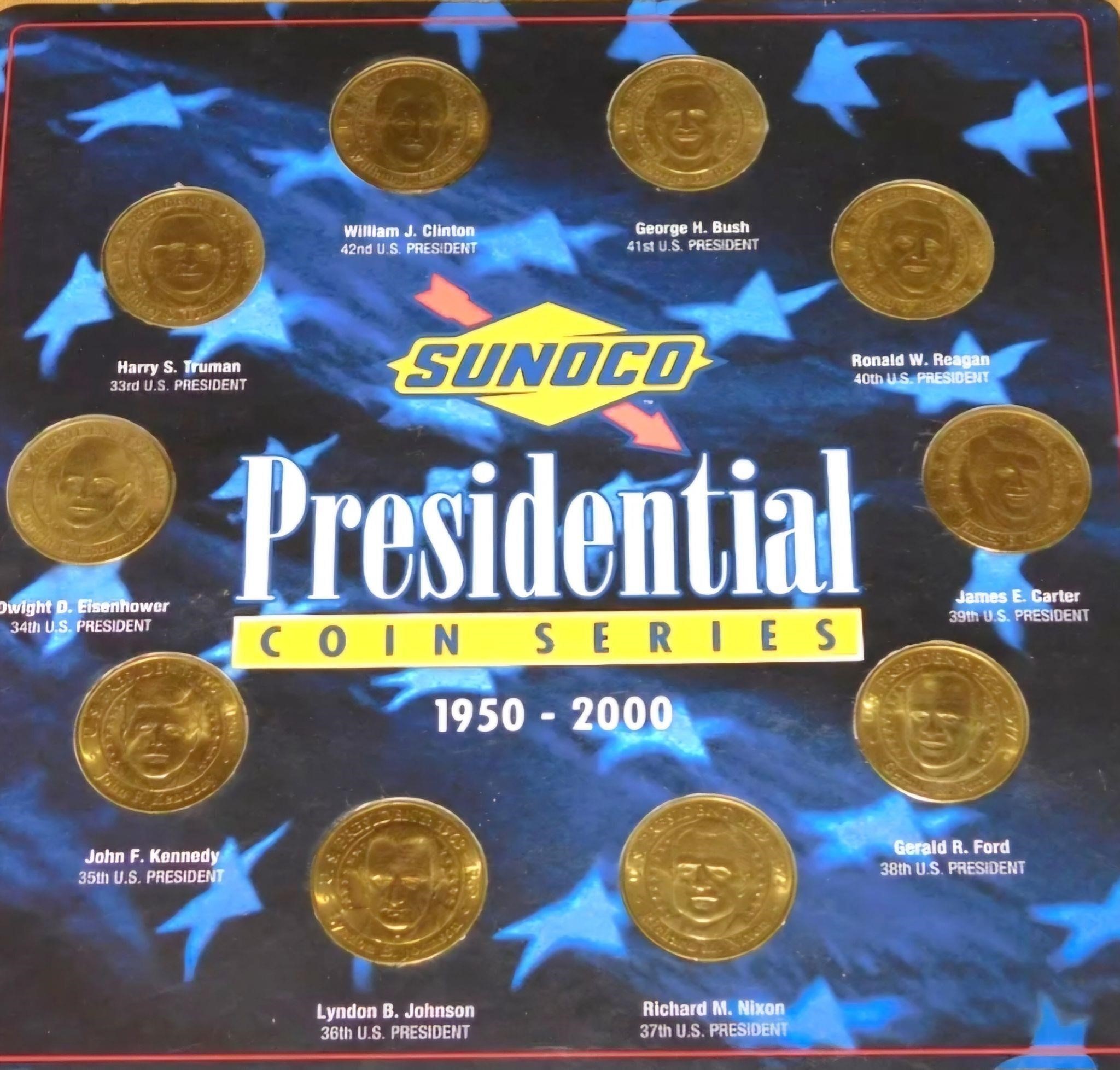 4 VTG Sunoco 1950-00 Pres Coin Set 4 X The $