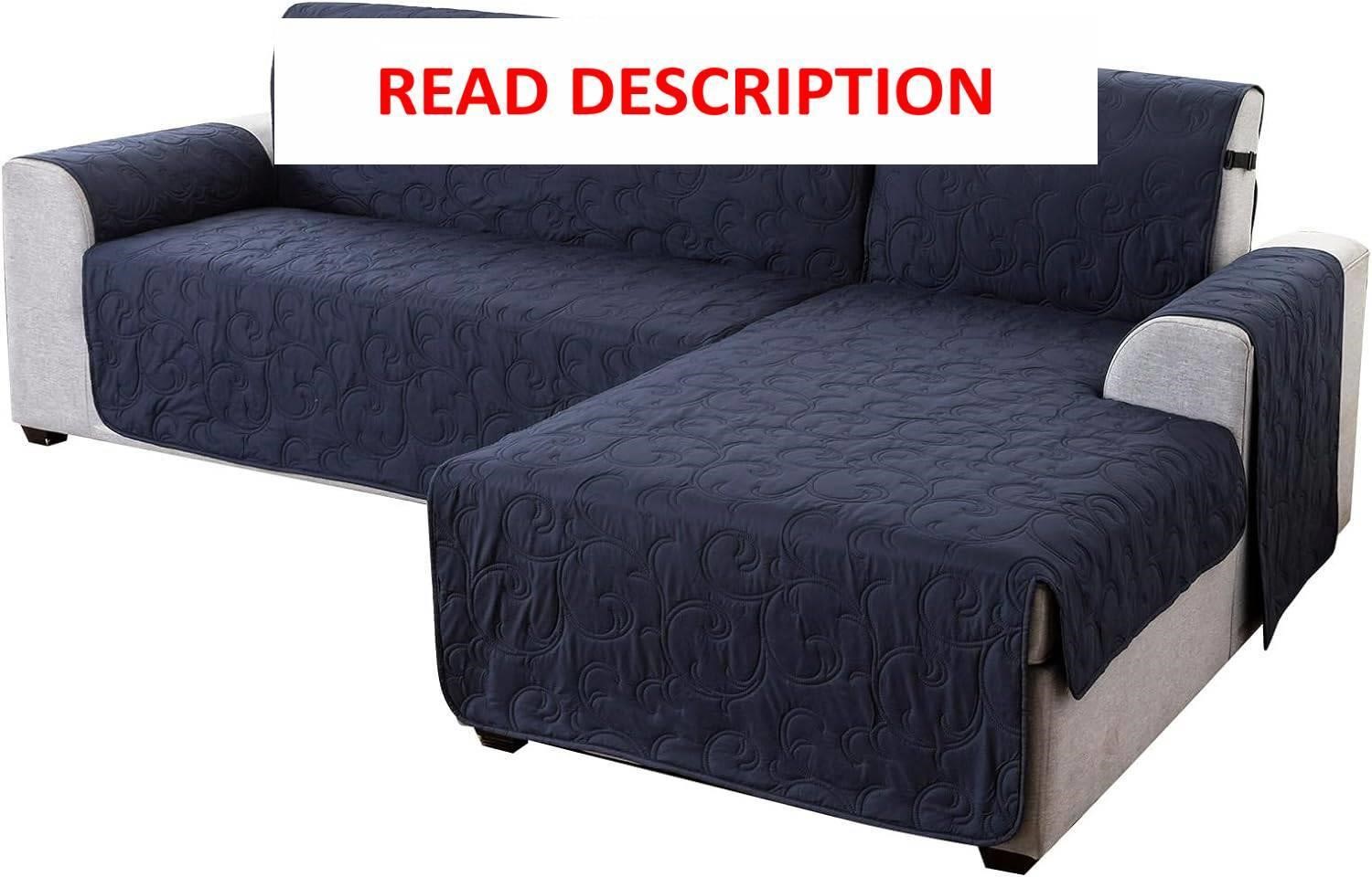 $80  L-Shape Couch Cover  Dark Blue XL