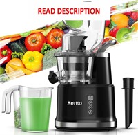 $160  Aeitto Slow Juicer  Wide Chute  Black