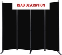 $58  6FT Folding Privacy Screen  4 Panel  Black