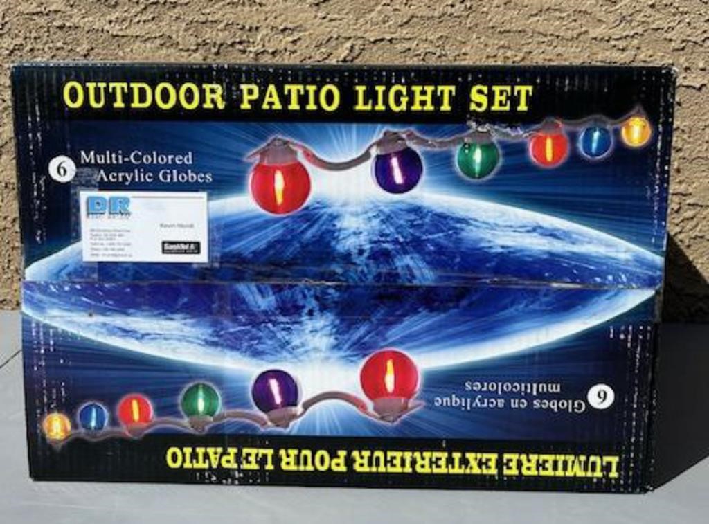 Outdoor Patio Light Set - Valued at $129.95
