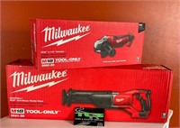 Milwaukee M8 Cordless Recip Saw and 4-1/2 Grinder
