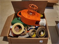 Box of Misc. Tools & Tape