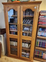 Wood Shelf/Book Case w/ Glass Doors
