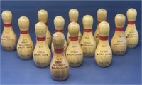 Wooden Miniature Bowling Pins