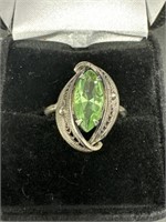 Sterling and Peridot Ring