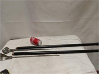 2 Sword Canes with Brass figural handles and