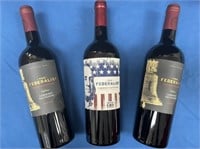 Three bottles of The Federalist Cabernet Sauvignon