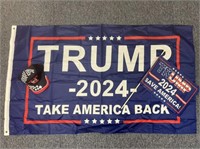 Large Trump Flag and Trump Ball Cap