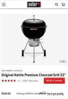 22 Inch Original Kettle Premium Charcoal Grill