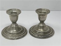 Courtship Weighted Sterling Candle Holders