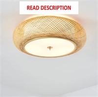 $123  Bamboo 3-Light Rattan Ceiling Lamp (19-inch)