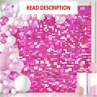 $115  Hot Pink Shimmer Panels 36pcs 6x6FT