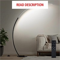 $80  LED Floor Lamp  3 Color  2000LM  Black-67in