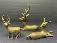 Collection of Brass Deer