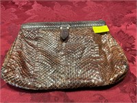 Vintage crocodile clutch purse 10“ x 8“